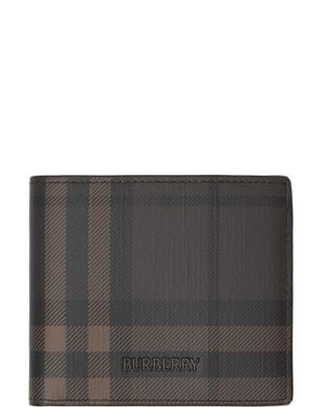 Burberry City Check Bifold Wallet - Black