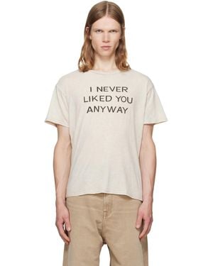 R13 'I Never Liked You' Boy T-Shirt - Natural