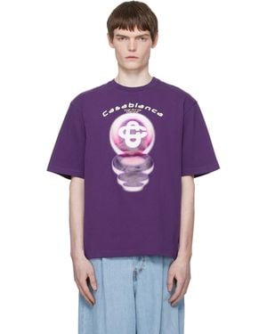 CASABLANCA 'The Art Of Dance' Oversized T-Shirt - Purple