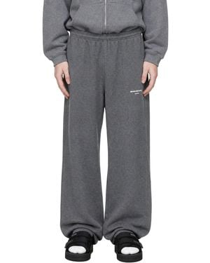 Alexander Wang Logo Print Mid-Rise Oversized Sweatpants - Gray
