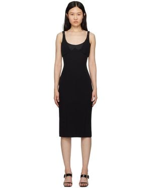 Versace Jeans Couture Black Panelled Midi Dress