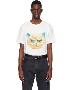 Valentino Cotton 'Le Chat De La Maison' Print T-Shirt - Black