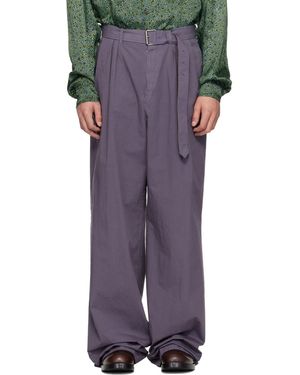 Dries Van Noten Poplin Pants - Purple