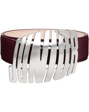 Jean Paul Gaultier Burgundy 'The Straight Junior' Belt - Black