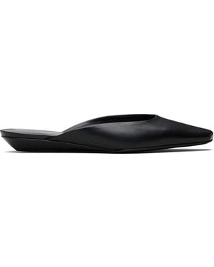 Loulou de Saison Diane Calf Leather Mule Flats - Black