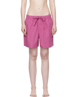 Tekla Poplin Pyjama Shorts - Pink