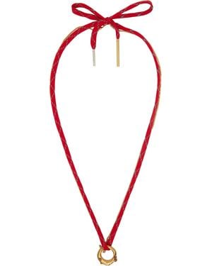 Dries Van Noten Shoelace Necklace - Red
