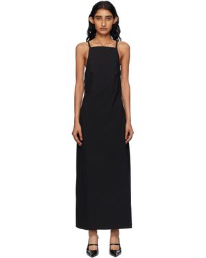 St. Agni Minimal Bias Midi Dress - Black