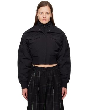 Han Kjobenhavn Pleated Bomber Jacket - Black