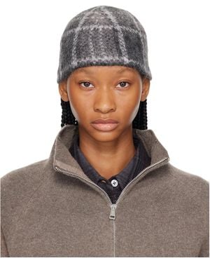 Our Legacy Check Beanie - Grey
