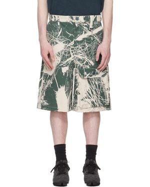 Reese Cooper Khaki & Off- Duck Canvas Patch Pocket Cargo Shorts - Black