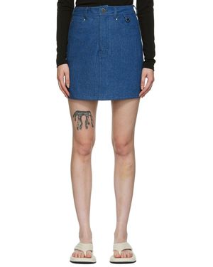 Maiden Name Ssense Exclusive Lindsey Miniskirt - Blue