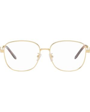Fendi Lunettes Dorées À Ferrures Ff - Marron