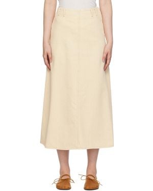 By Malene Birger Carlas Denim Midi Skirt - Natural