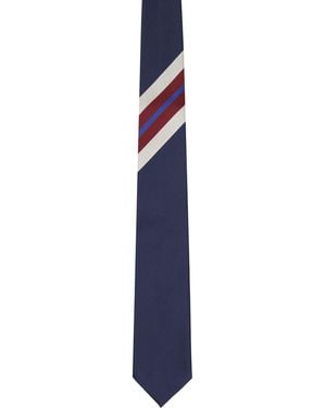 Dries Van Noten Printed Silk Tie - Black