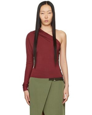 Miaou Burgundy Katia Long Sleeve T-Shirt - Red
