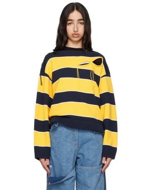 Charles Jeffrey Slash Stripe Jumper - Orange