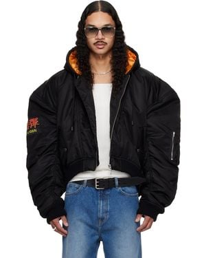 Lu'u Dan Distorted Ma1 Bomber Jacket - Black