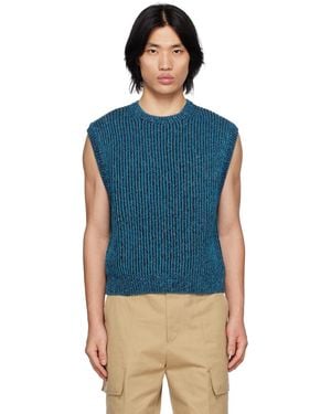 WOOYOUNGMI Blue Crewneck Vest