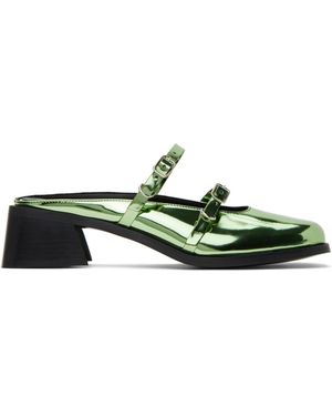 Justine Clenquet Andie Metallic Mules - Black