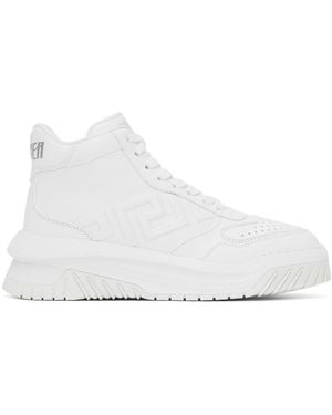 Versace White Greca Odissea Trainers - Black