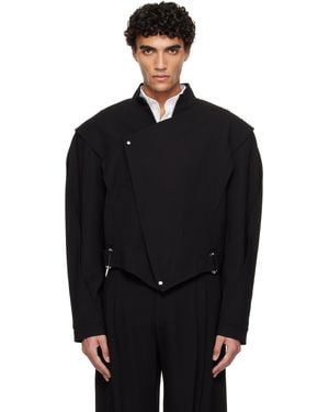 Mugler Asymmetric Officer Jacket - Black