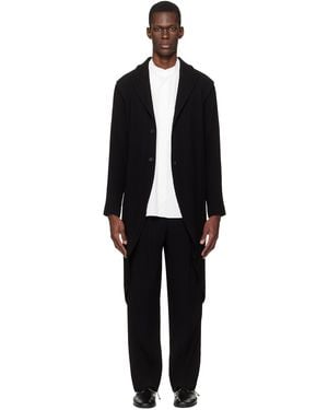 Homme Plissé Issey Miyake Tuxedo Pleats Coat - Black