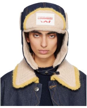 Charles Jeffrey Knit Patch Trapper Hat - Blue