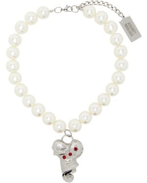 Chopova Lowena Faux-Pearl Necklace - Metallic