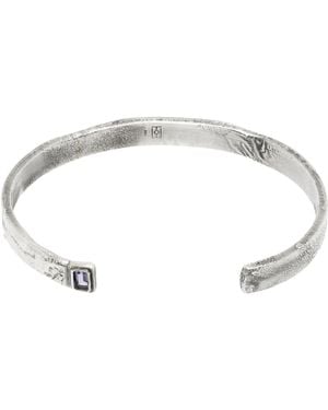 Title Of Work Solid Square Garnet Cuff Bracelet - Black