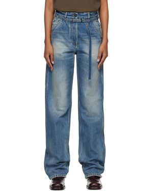 Dries Van Noten Belted Wide-leg Jeans - Blue