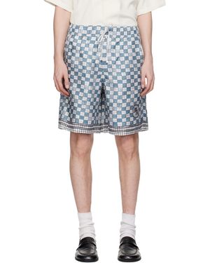 Amiri Ma Chequered Shorts - Blue