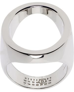 MM6 by Maison Martin Margiela Chevalière Ring - Metallic