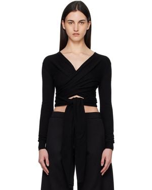 Alaïa Cashmere Wrap Jumper - Black