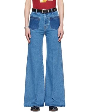 Lu'u Dan Bruce Lee X Lựu Đạn Nocturnal Flare Jeans - Blue