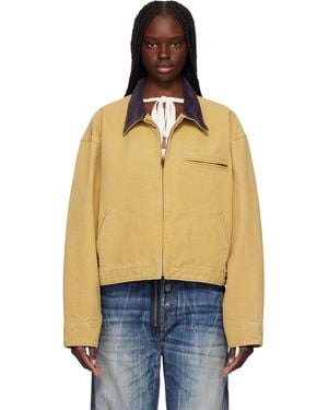 Ambush Tan Cropped Canvas Work Jacket - Orange