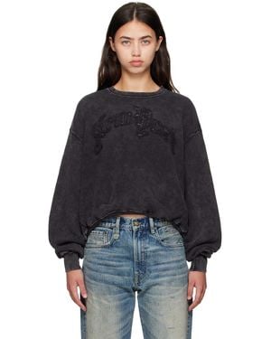 R13 'New York' Balloon Crewneck Sweatshirt - Black