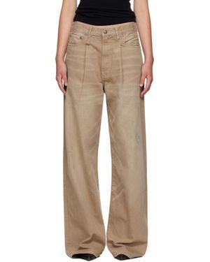R13 Tan Damon Pleated Jeans - Multicolour