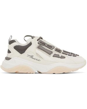 Amiri オフホワイト&グレー Bone スニーカー