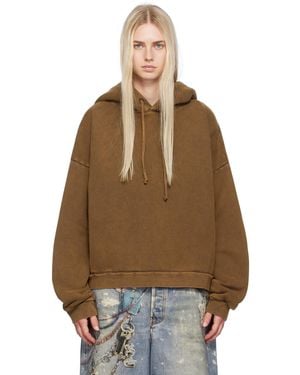 Acne Studios Tan Garment-Dyed Hoodie - Brown