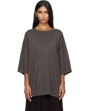 Lisa Yang Taupe Agnette T-Shirt - Grey