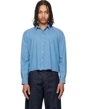 Jil Sander Treated Shirt - Blue