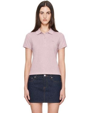 Maison Kitsuné Baby Fox Faded Cropped Polo - Purple