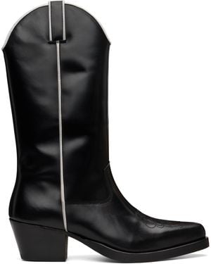 Ernest W. Baker High Western Boots - Black