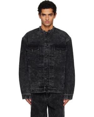 Lanvin Loose Fit Washed Denim Jacket - Black