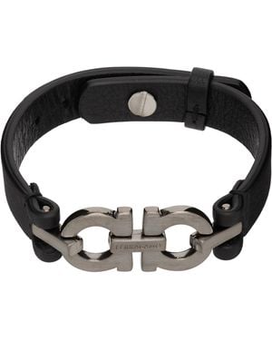 Ferragamo Double Gancini Bracelet - Black