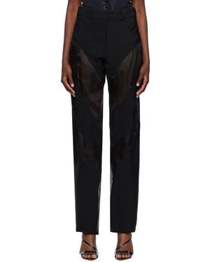 Mugler Black Panelled Trousers