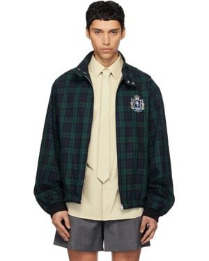 we11done Classic Check Herrington Jacket - Blue