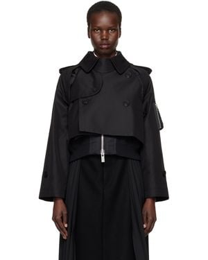 Sacai Cotton Gabardine X Nylon Twill Blouson - Black