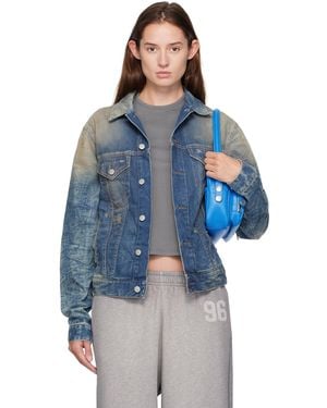 Acne Studios Distressed Denim Jacket - Blue